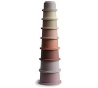 mushie Tasses à Empiler 8 Gobelets Gigognes | sans BPA | Jouets Éducatifs pour Bébés | Accessoires pour Bébé, Jeunes Enfants Garçons et Filles | Petal