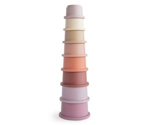 mushie Tasses à Empiler 8 Gobelets Gigognes | sans BPA | Jouets Éducatifs pour Bébés | Accessoires pour Bébé, Jeunes Enfants Garçons et Filles | Petal