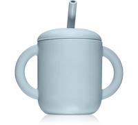 Mushie Training Cup with Straw tasse avec paille Powder-blue 1 pcs