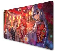 Mushoku Tensei Anime Rudeus Roxy Tapis de souris XXL Tapis de souris de jeu japonais Sylphiette Eris Boreas Greyrat Grand tapis de clavier d'ordinateur (d, 900 x 400 mm)