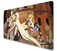 Mushoku Tensei Anime Rudeus Roxy Tapis de souris XXL Tapis de souris de jeu japonais Sylphiette Eris Boreas Greyrat Grand tapis de clavier d'ordinateur (j, 900 x 400 mm)