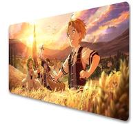 Mushoku Tensei Anime Rudeus Roxy Tapis de souris XXL Tapis de souris de jeu japonais Sylphiette Eris Boreas Greyrat Grand tapis de clavier d'ordinateur (b, 900 x 400 mm)