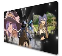 Mushoku Tensei Tapis de souris pour jeu vidéo Motif anime japonais Rudeus Sylphiette Eris Roxy Migurdia Greyrat Gris 3 mm d'épaisseur XXL Pour clavier de bureau (L, 800 x 300 mm)