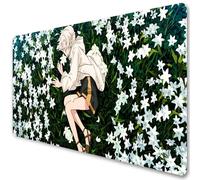 Mushoku Tensei Tapis de souris pour jeu vidéo Motif anime japonais Rudeus Sylphiette Eris Roxy Migurdia Greyrat Gris 3 mm d'épaisseur XXL Bureau Clavier (C, 900 x 400 mm)