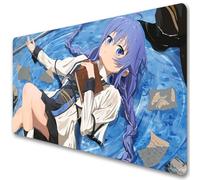 Mushoku Tensei Tapis de souris pour jeu vidéo Motif anime japonais Rudeus Sylphiette Eris Roxy Migurdia Greyrat Gris 3 mm d'épaisseur, XXL pour bureau et clavier (J, 900 x 400 mm)