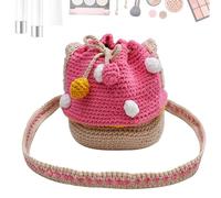 Mushroom Bag For Women Mushroom Small Bag For Purse Knitted Shoulder Bag Cute Knitted Coin Purse Adorable Mushroom Handbag Fashion Tote Stylish Mini Yarn Purse Portable Multifunctional Purse