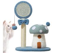 Mushroom Cat Tree, Interactive Escalade Tower, Sisal Scratching Post, Sturdy Base, Multi Design, for Kittens, Cats, Ideal for Any Living Room, Pet Corner, Blue Red Green