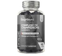 Mushroom Complex 2500mg Mélange de 8 Champignons - 90 Gummies Vegan aux Baies Mélangées - Lions Mane (Hericium Erinaceus), Reishi, Shiitake, Chaga Champignon, Maitake, Royal Sun, Auricularia & Blanc