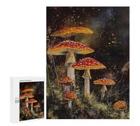Mushroom Forest Night Scene Puzzle 1000 Pièces Educa Jouet en Bois Cadeau Unique Décoration Intérieure Jeu Éducatif Challenge Toy Adultes Et Enfants À Partir De 14 Ans 500 PCS