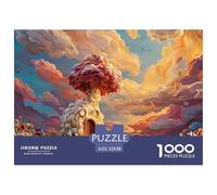 Mushroom House in Fantasy 1000 Pièces Carton Premium Coffret De Puzzles Fantasy Mushroom Landscape Stimulant Et Éducatif Jeu Créatif Puzzles pour Adultes Et Enfants 52x38cm/1000pcs