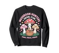 Mushroom Hunters Social Club Forager Nature Lover Kawaii Sweatshirt