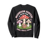 Mushroom Hunters Social Club Forager Nature Lover Kawaii Sweatshirt