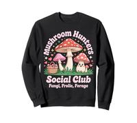 Mushroom Hunters Social Club Forager Nature Lover Kawaii Sweatshirt