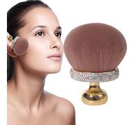 Mushroom Makeup Brush, Women Girls Loose Powder Blush Brush, 3.78 inches Adorable Compact Smooth Concealer Applicator, Travel Accessories for Mom and Daughter