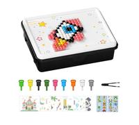 Mushroom Nail Puzzle - 710 Pieces STEM Pegboard Toy, Mushroom Nails Brain