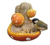 Mushroom Shape Bird Feeder, Hangable Feeding Tray, 4.92x4.13 inches Decorative Outside Birds Feeder, Wild Bird Feeders for Garden, Mushroom Decor for Details, Backyard Tree Park Decoration Usage