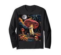 Mushroom Starry Night - Van Gogh Inspired Tee Manche Longue