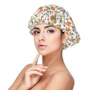 Mushrooms K Bonnet en soie pour homme et femme - Bonnet en satin réglable pour dormir, bonnet doux et confortable pour dormir
