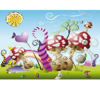 Mushrooms, Photo Murale, 360x255 Cm, 4 Parts