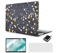 MUSHUI 4 en 1 Coque Compatible avec MacBook Air 13 Pouces 2020 2019 2018 (M1 A2337 A2179 A1932), Coque Rigide en Plastique Fine & Protection Clavier & Adaptateur USB C pour Mac Air M1 - New16