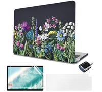 MUSHUI 4 en 1 Coque pour MacBook Air 13 Pouces M4 M3 M2, 2025 2024 2022 (A3240 A3113 A2681) Touch ID, Protection Étui Rigide en Plastique & Protège Clavier & Adaptateur USB C pour Mac Air 13.6 - New12