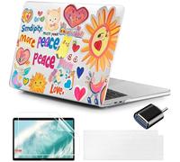 MUSHUI 4 en 1 Coque pour MacBook Air 13 Pouces M4 M3 M2, 2025 2024 2022 (A3240 A3113 A2681) Touch ID, Protection Étui Rigide en Plastique & Protège Clavier & Adaptateur USB C pour Mac Air 13.6 - New4