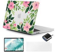 MUSHUI 4 en 1 Coque pour MacBook Air 13 Pouces M4 M3 M2, 2025 2024 2022 (A3240 A3113 A2681) Touch ID, Protection Étui Rigide en Plastique & Protège Clavier & Adaptateur USB C pour Mac Air 13.6 - New19