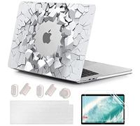 MUSHUI 4 en 1 Ultra-Mince Coque pour Macbook Air 13.6 Pouces M4 M3 M2 2022 2024 2025 Modèle A3240 A3113 A2681, Étui de Rigide Plastique & Protège Clavier pour MacBook Air 13 M4, Trou Noir 9