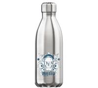 Music Addict Skull Graphic Bouteille d'eau isotherme sous vide Argenté