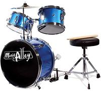 Music Alley Kit de Batterie Junior pour Enfants avec Pédale de Grosse Caisse, Tabouret & Baguettes