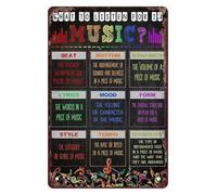 Music Appreciation Guide Metal Sign 12x8 Inch