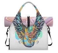 Music Art Rock Sac de sport en forme de guitare électrique pour homme et femme Sac de week-end avec compartiment à chaussures Sac fourre-tout à bandoulière pour yoga, gym, voyage, couleur, L,