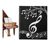 Music Binder Album de classement à 40 poches, affichage de 80 pages pour une visualisation organisée, reliure en spirale avec pochettes de protection transparentes, porte-documents multi-usages