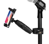 Music Boom Support De Microphone Avec Bras Long Et Super Pince Rotation À 360° Pour Téléphone 14 13 12 11 Pro Samsung Galaxy S22 S21 Google Pixel, Smartphone De 3,5 À 7