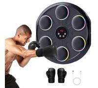 Music Boxing Machine, 12 Modes de Vitesse Musique Machine de Boxe Bluetooth avec Comptage LED Intelligent, Gants de Boxe, Musique Électronique Machine de Boxe pour Adultes et Enfants