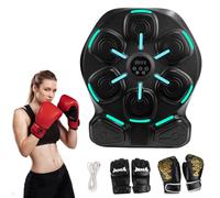 Music Boxing Machine avec Bluetooth, Boxe Mural Musique, Machine de Boxe Musicale, 8 Points de Frappe Souples, 9 Modes d’entraînement, avec 2 Gants, pour Le Fitness à Domicile