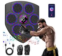 Music Boxing Machine, Machine de Boxe Électronique Intelligente avec Gants, 9 Vitesses, 9 Modes D'entraînement, Comptage Intelligent, Soutien Bluetooth, Cible de Boxe Murale pour Adultes et Enfants