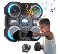 Music Boxing Machine, Machine de Boxe Électronique Intelligente avec Musicale, 3 Modes de Vitesse et Mode de comptage pour Adultes et Enfants, avec Gants, Adultes et Enfants, Cible de Boxe Murale