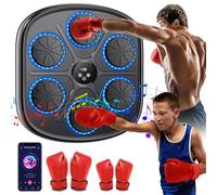 Music Boxing Machine, Machine de Boxe Électronique Intelligente avec Musicale, 9 Vitesses, 9 Modes d'entraînement, Bluetooth, Compteur Automatique, LED Cible de Boxe Murale pour Adultes et Enfants