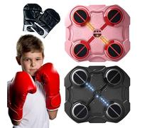 Music Boxing Machine, Machine de Boxe Musicale Enfant - Boxe Mural Musique - Punching Ball Mural Et Musical pour Adultes Et Enfants, avec Gants, Adultes Et Enfants, Cible De Boxe Murale