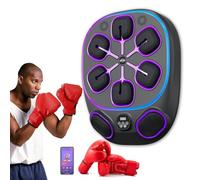 Music Boxing Machine Pro 2025 - Sac de Frappe Interactif 60x48 cm avec Synchronisation Audio & Écran LED, 8 Cibles, 9 Modes/Vitesses, Équipement Fitness Maison avec Gants de Boxe,Fullgloves