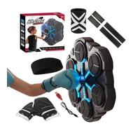 Music Boxing - Machine Smart ABS Electronic, Entraîneur de Boxe | Machine à grève - Objectif Mural avec Compteurs LED 1200g, Interactif 3 Modes d'entraînement pour S'amuser en Famille Fitness
