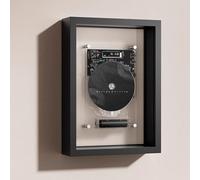 Music CD Player, Wall Mountable CD Decorative Photo Frame, with Remote Control, Portable CD Player for Home, 5.0 Bluetooth/3.5mm AUX Output, Without Speakers, Rechargeable, for Office Gallery(Black)