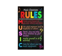 Music Classroom Rules Poster Musical Elements Bulletin Board Education Decor Primary Middle High School Homeschool Gift