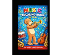 Music Coloring Book for Kids: Fun and Easy Musical Instrument Coloring Pages for Children Ages 6-17