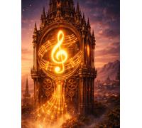 Music Composition Notebook: Golden Treble Clef Theme: Staff paper notebook for songwriting, musical notation, and creative compositions