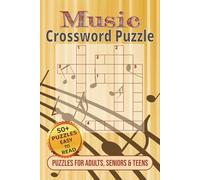 Music Crossword Puzzle: Crossword Puzzles with Easy to Read Print about Instruments, Music Theory, Genres, and More | 6x9 inches, 120 Pages | 50+ ... Gift for Vacations, Holidays and Relaxation