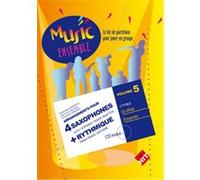 Oxford Partition musicale MUSIC ENSEMBLE Vol.5 pour 4 saxophones et rythmique +CD