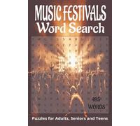 Music festivals inspired word search book.: Book is 6 X 9 inches,110 pages with 55 Puzzles and 495 words with mostly easy to read print. Each puzzle ... vertically, diagonally, forward, or backward.
