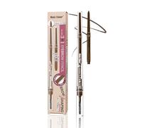 Music Flower Crayon à sourcils - Crayon à sourcils 3 en 1, Stylo à sourcils ultra-fin avec brosse à sourcils et tondeuse, Cadeaux de maquillage pour les yeux longue tenue pour femmes, Marron foncé